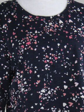 Christopher & Banks Women's Long Sleeve Pullover Heart Top Size S (C2055)